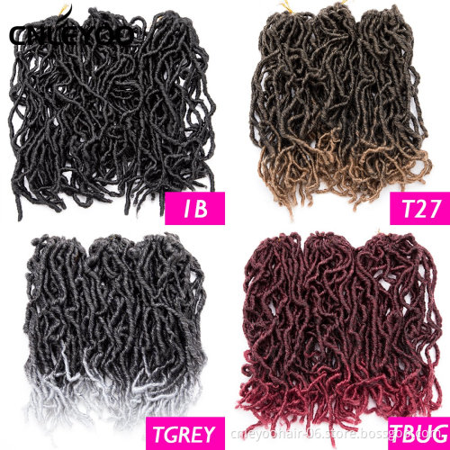 New artificial lock structure 10 inch low temperature fiber artificial gradient crochet hair braid